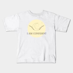 Affirmation Collection - I Am Confident (Yellow) Kids T-Shirt